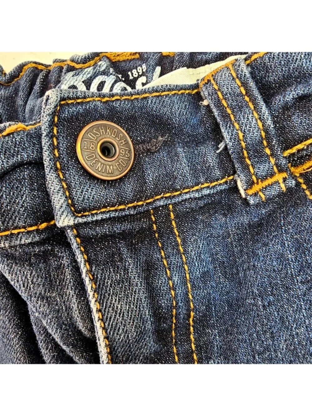 OshKosh B'Gosh Toddler Skinny Jeans 3T Dark Wash Stretch Adjustable Waist